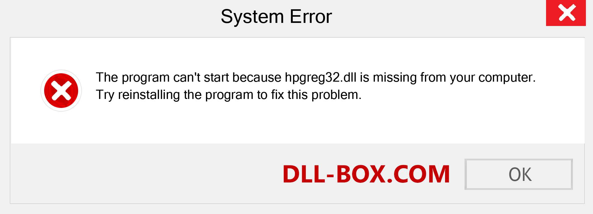  hpgreg32.dll file is missing?. Download for Windows 7, 8, 10 - Fix  hpgreg32 dll Missing Error on Windows, photos, images